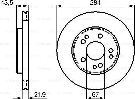 BOSCH 0 986 478 186 - Гальмівний диск autozip.com.ua