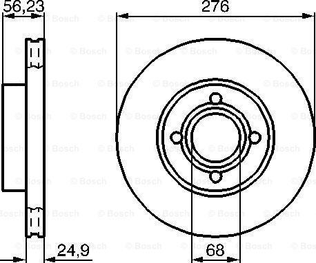 BOSCH 0 986 478 137 - Гальмівний диск autozip.com.ua