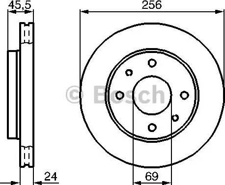 BOSCH 0 986 478 897 - Гальмівний диск autozip.com.ua