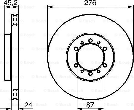 BOSCH 0 986 478 844 - Гальмівний диск autozip.com.ua