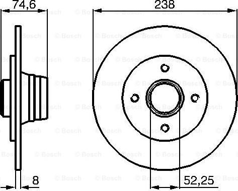 BOSCH 0 986 478 866 - Гальмівний диск autozip.com.ua