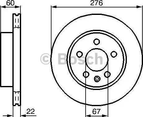 BOSCH 986478861 - Гальмівний диск autozip.com.ua