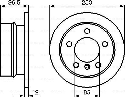 BOSCH 0 986 478 863 - Гальмівний диск autozip.com.ua