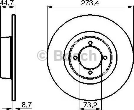 BOSCH 0 986 478 818 - Гальмівний диск autozip.com.ua