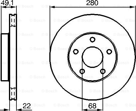 BOSCH 0 986 478 833 - Гальмівний диск autozip.com.ua