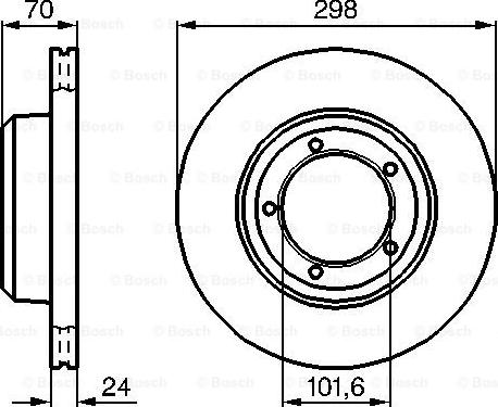 BOSCH 0 986 478 824 - Гальмівний диск autozip.com.ua