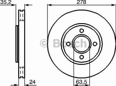 BOSCH 0 986 478 822 - Гальмівний диск autozip.com.ua