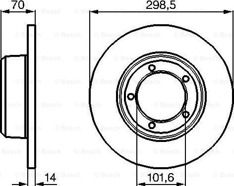 BOSCH 0 986 478 827 - Гальмівний диск autozip.com.ua