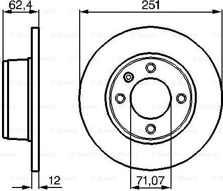 BOSCH 0 986 478 879 - Гальмівний диск autozip.com.ua