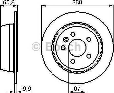 BOSCH 986478873 - Гальмівний диск autozip.com.ua