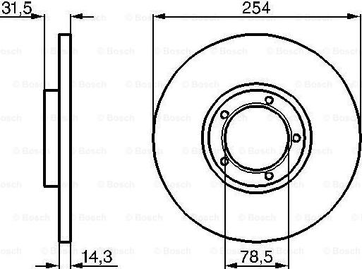 BOSCH 0 986 478 345 - Гальмівний диск autozip.com.ua