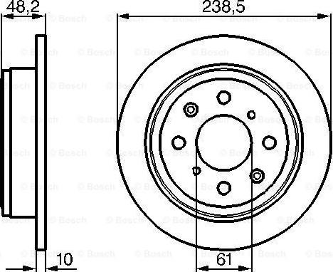 BOSCH 0 986 478 350 - Гальмівний диск autozip.com.ua