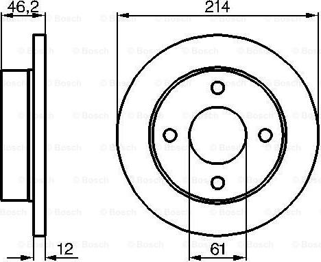 BOSCH 0 986 478 389 - Гальмівний диск autozip.com.ua