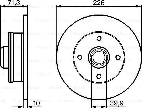 BOSCH 0 986 478 331 - Гальмівний диск autozip.com.ua