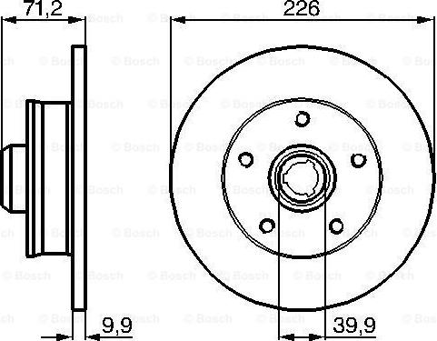 BOSCH 0 986 478 332 - Гальмівний диск autozip.com.ua