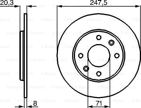 BOSCH 0 986 478 371 - Гальмівний диск autozip.com.ua