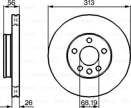 BOSCH 0 986 478 296 - Гальмівний диск autozip.com.ua