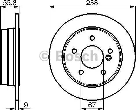 BOSCH 0 986 478 255 - Гальмівний диск autozip.com.ua