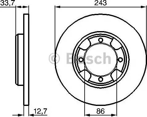 BOSCH 0 986 478 253 - Гальмівний диск autozip.com.ua