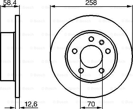 BOSCH 0 986 478 266 - Гальмівний диск autozip.com.ua