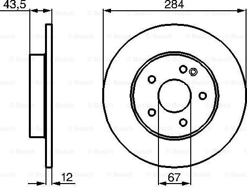 BOSCH 0 986 478 262 - Гальмівний диск autozip.com.ua