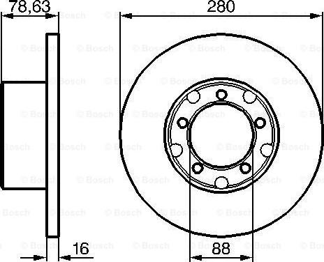 BOSCH 0 986 478 201 - Гальмівний диск autozip.com.ua