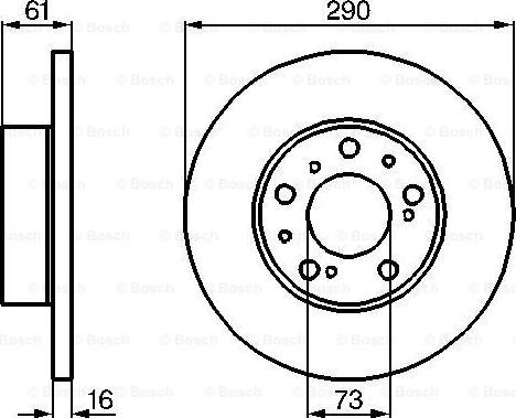 BOSCH 0 986 478 234 - Гальмівний диск autozip.com.ua