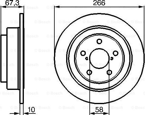 BOSCH 0 986 478 799 - Гальмівний диск autozip.com.ua