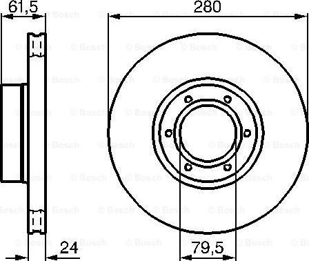 BOSCH 0 986 478 745 - Гальмівний диск autozip.com.ua