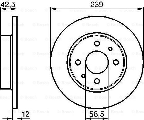 BOSCH 0 986 478 747 - Гальмівний диск autozip.com.ua