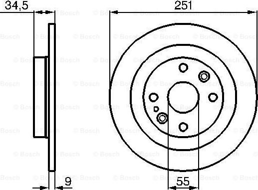 BOSCH 0 986 478 701 - Гальмівний диск autozip.com.ua