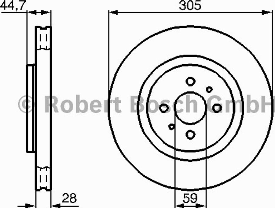 BOSCH 0 986 478 703 - Гальмівний диск autozip.com.ua