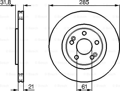 BOSCH 0 986 478 719 - Гальмівний диск autozip.com.ua