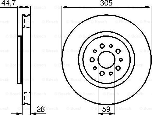 BOSCH 0 986 478 711 - Гальмівний диск autozip.com.ua