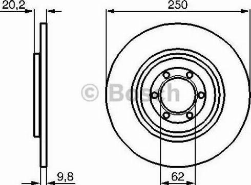 BOSCH 0 986 478 739 - Гальмівний диск autozip.com.ua