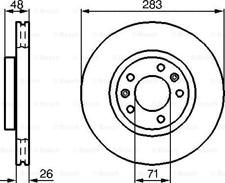 BOSCH 0 986 478 732 - Гальмівний диск autozip.com.ua