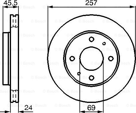 BOSCH 0 986 478 774 - Гальмівний диск autozip.com.ua