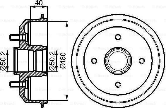 BOSCH 0 986 477 099 - Гальмівний барабан autozip.com.ua