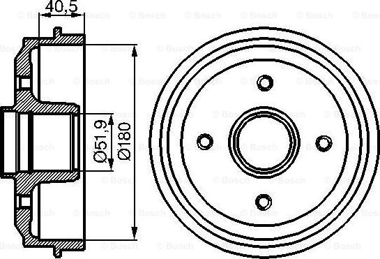 BOSCH 0 986 477 095 - Гальмівний барабан autozip.com.ua