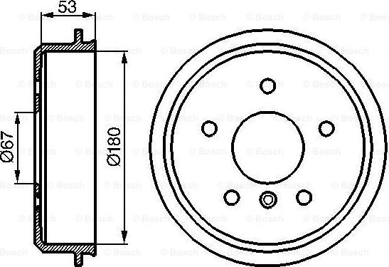 BOSCH 0 986 477 096 - Гальмівний барабан autozip.com.ua