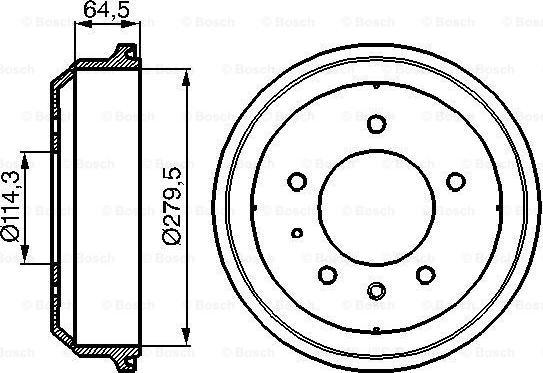 BOSCH 0 986 477 093 - Гальмівний барабан autozip.com.ua