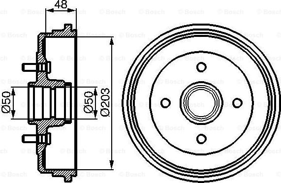 BOSCH 0 986 477 049 - Гальмівний барабан autozip.com.ua