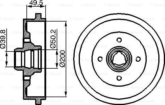 BOSCH 0 986 477 041 - Гальмівний барабан autozip.com.ua