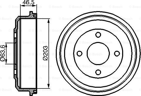 BOSCH 0 986 477 054 - Гальмівний барабан autozip.com.ua