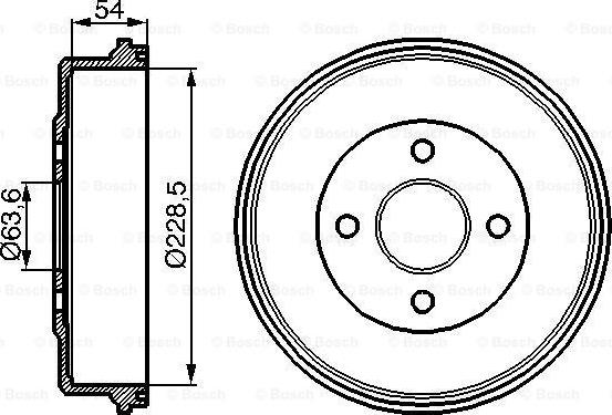 BOSCH 0 986 477 051 - Гальмівний барабан autozip.com.ua