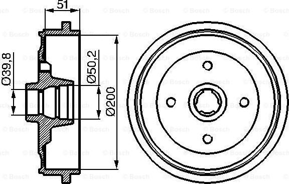 BOSCH 0 986 477 053 - Гальмівний барабан autozip.com.ua