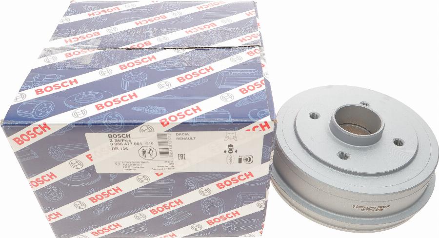 BOSCH 0 986 477 061 - Гальмівний барабан autozip.com.ua