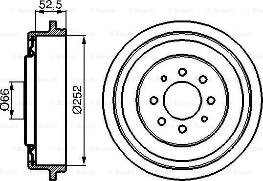 BOSCH 0 986 477 067 - Гальмівний барабан autozip.com.ua