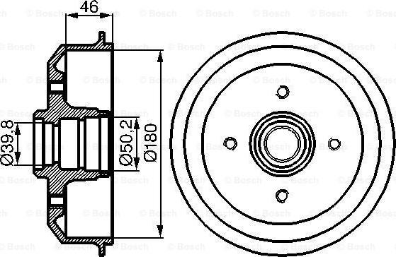 BOSCH 0 986 477 015 - Гальмівний барабан autozip.com.ua