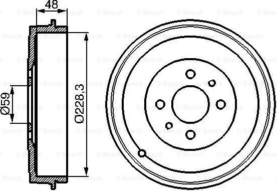 BOSCH 0 986 477 088 - Гальмівний барабан autozip.com.ua